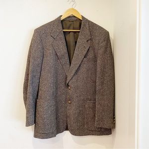 EATON Brown 100% Virgin Wool Suit Coat Jacket Blazer sz 44